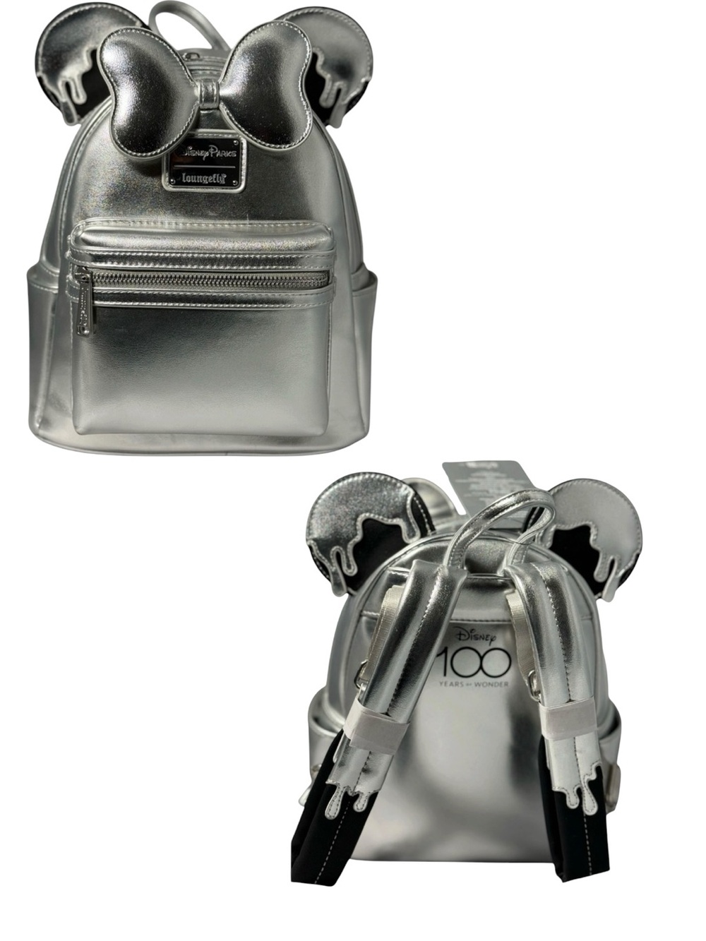 Loungefly Disney 100 Disney Parks Minnie Mouse Ears Drip Mini Backpack